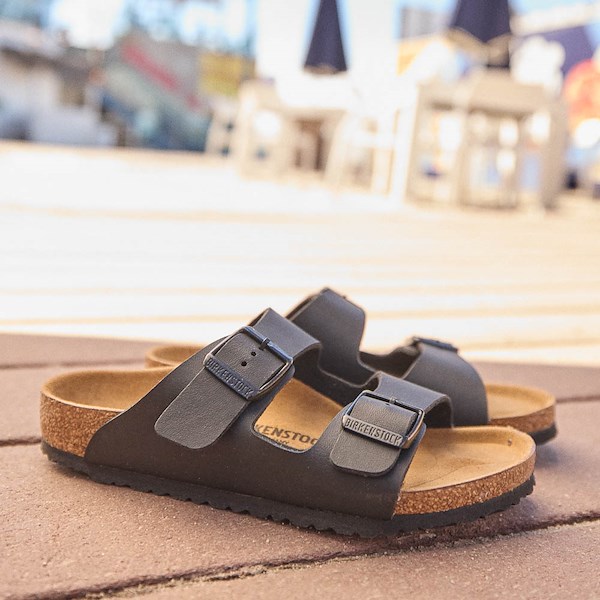alternate view Birkenstock Arizona Slide Sandal - Little Kid - BlackHERO