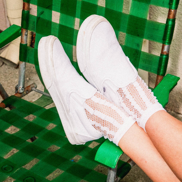 Vans Slip-On Skate Shoe - Little Kid - White Monochrome
