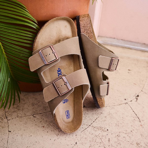 alternate view Mens Birkenstock Arizona Soft Footbed Slide Sandal - TobaccoHERO