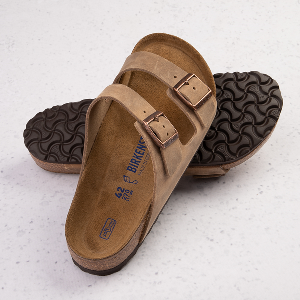 Mens Birkenstock Arizona Soft Footbed Sandal - Tobacco