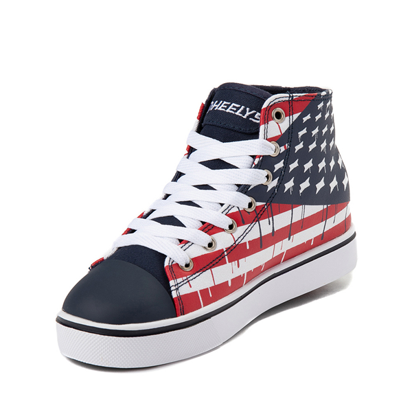 alternate view Mens Heelys Hustle Flag Skate Shoe - Red / White / BlueALT2