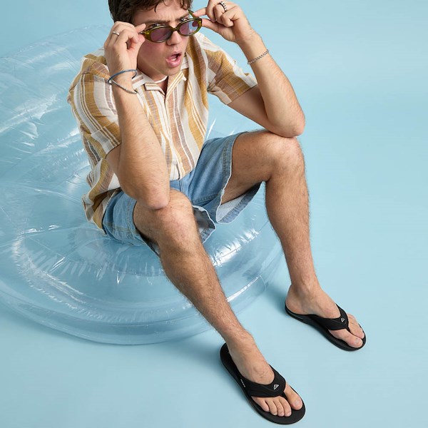 alternate view Mens Reef Fanning Sandal - BlackALT1B