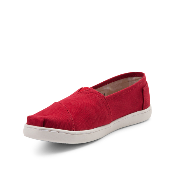 alternate view TOMS Alpargata Slip On Casual Shoe - Little Kid / Big Kid - RedALT2