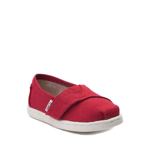 alternate view TOMS Alpargata Slip On Casual Shoe - Baby / Toddler / Little Kid - RedALT5