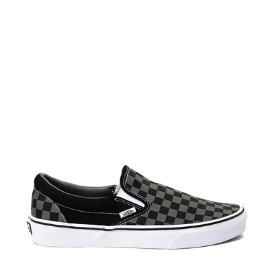 Alternate view of Vans Slip On Checkerboard Skate Shoe - Gray / Black