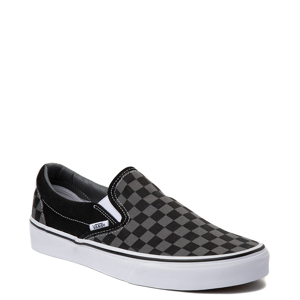Get - vans slip on grey and white - OFF 