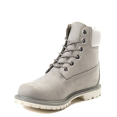 grey and white timberlands women's