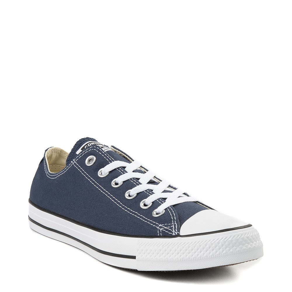 navy blue and white converse