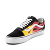 black vans with flames