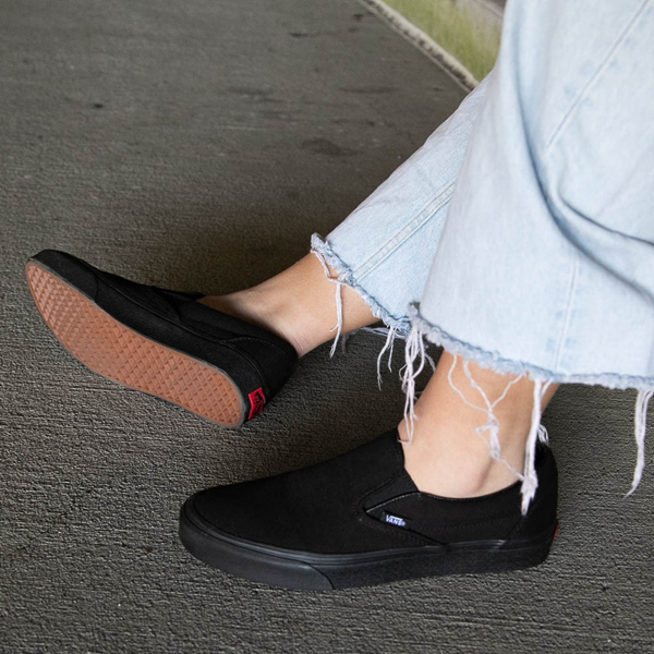 Vans Slip-On Skate Shoe - Black Monochrome