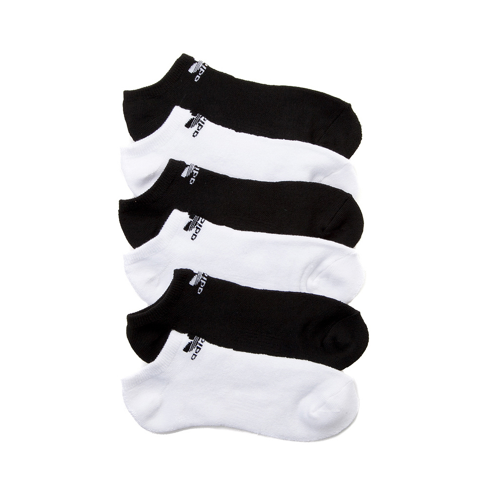 Mens adidas Low Cut Socks 6 Pack - White / Black
