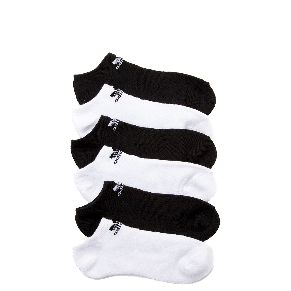 Mens adidas Low Cut Socks 6 Pack - White / Black