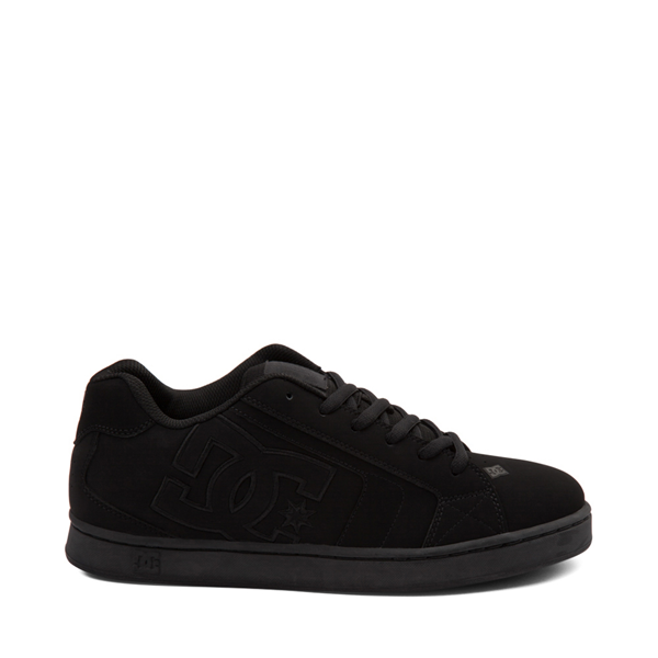 DC Shoes Net Scarpe Da Ginnastica Uomo - Taglia 41 EU, Pelle Nera Con Fori Di Ventilazione, Suola In Gomma