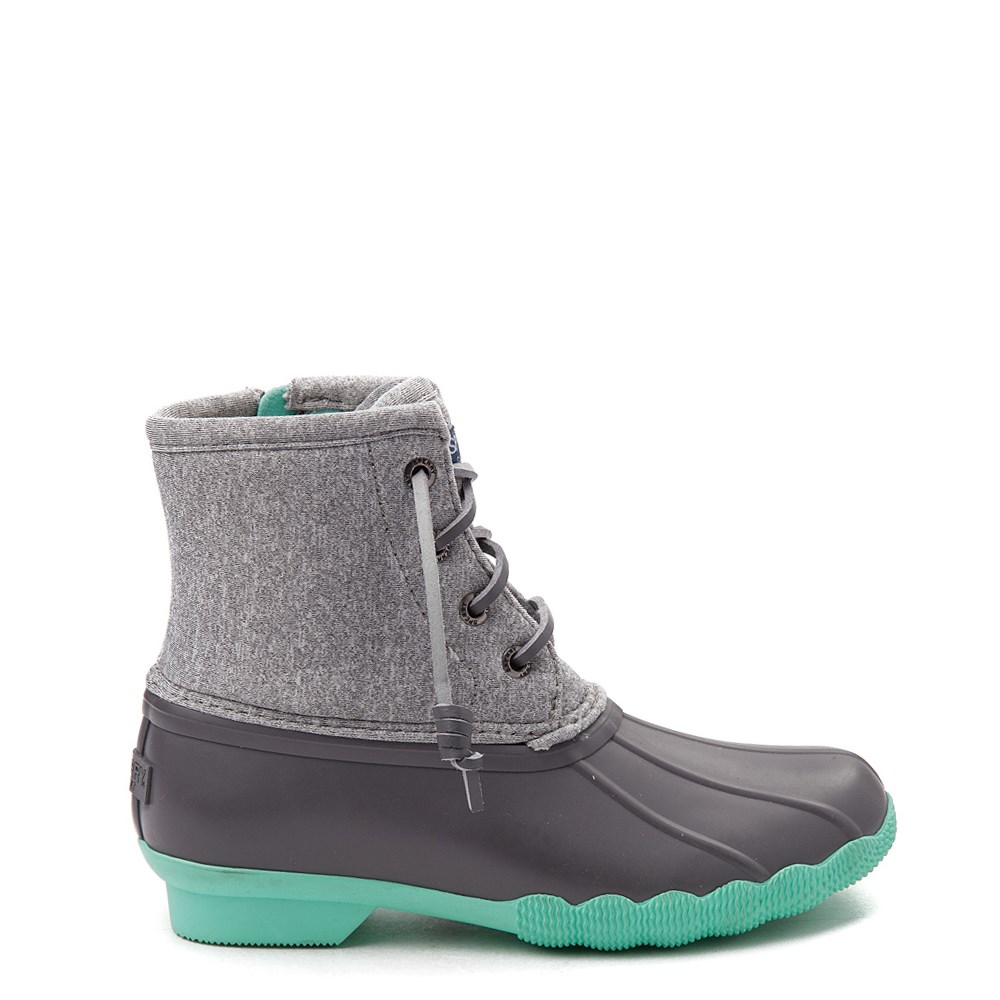 sperry duck boots grey and turquoise