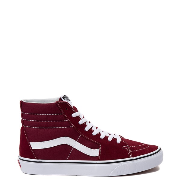 burgundy white vans