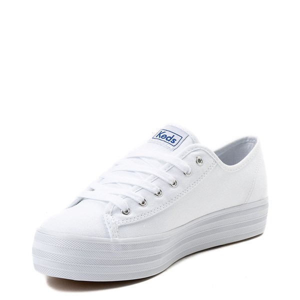 Womens Keds Triple Kick Casual Platform Shoe White Journeys 7934