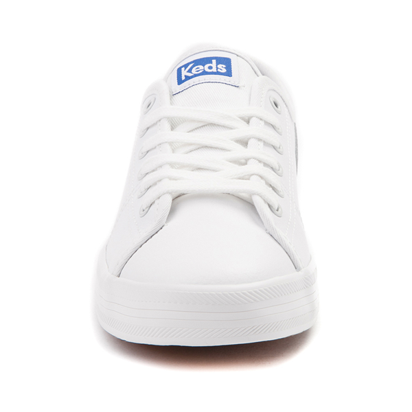 alternate view Womens Keds Kickstart Leather Casual Shoe - White / BlueALT4