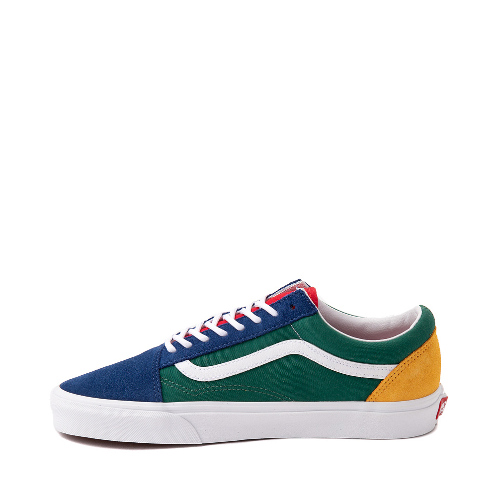 yellow red green and blue vans