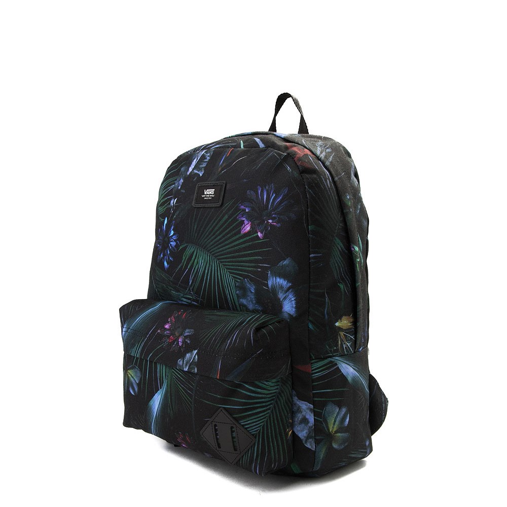 vans neon palm floral old skool backpack