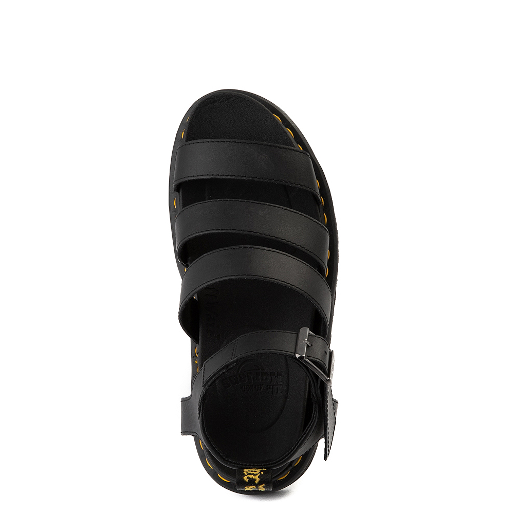 dr martens blaire strappy flat sandals in black