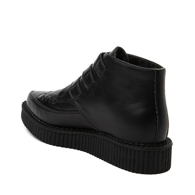 Alternate view of T.U.K. Pointed Toe 3-Buckle Low Sole Creeper Boot - Black