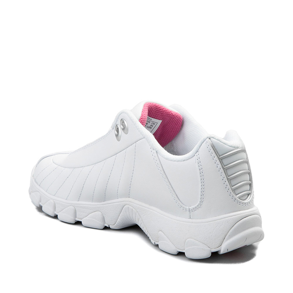 alternate view Womens K-Swiss ST-329 Low Athletic Shoe - White / PinkALT1