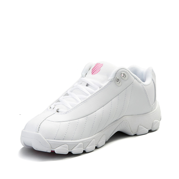 alternate view Womens K-Swiss ST-329 Low Athletic Shoe - White / PinkALT2