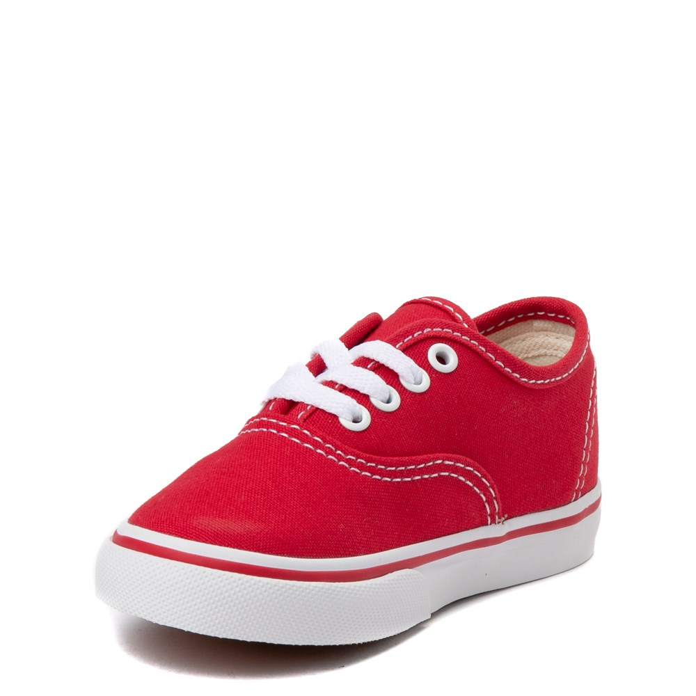 Vans Authentic Skate Shoe - Baby / Toddler - Red / White | Journeys Red Vans Shoes For Girls