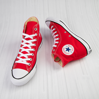 red hightop chucks