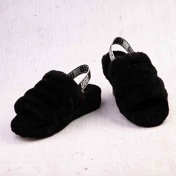 Womens UGG® Fluff Yeah Slide Sandal - Black