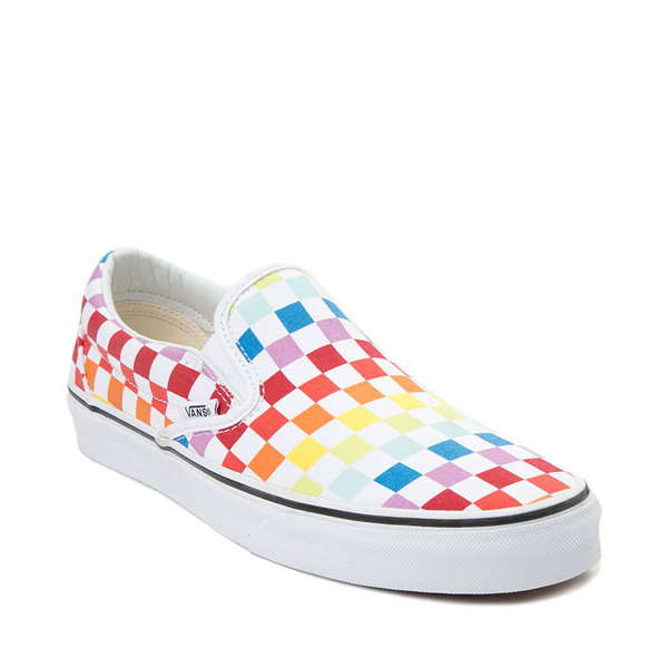 vans cultivate care slip on checkerboard skate shoe white multicolor