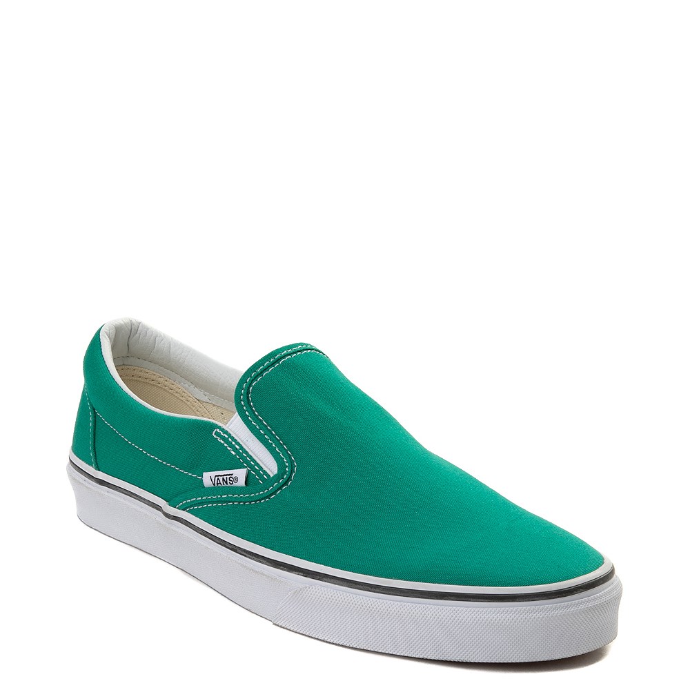 green vans slip on shoes