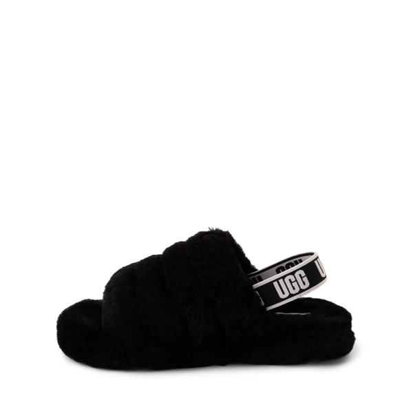 UGG® Fluff Yeah Slide Sandal - Little Kid / Big Kid - Black | Journeys