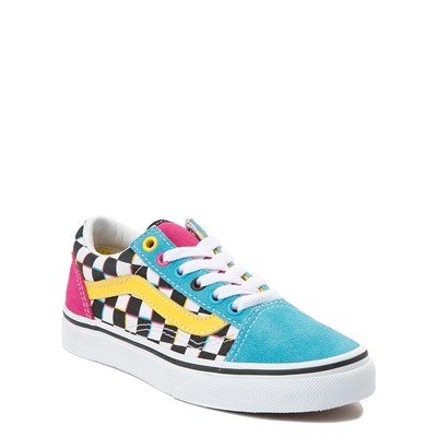 vans colored checkered shoes