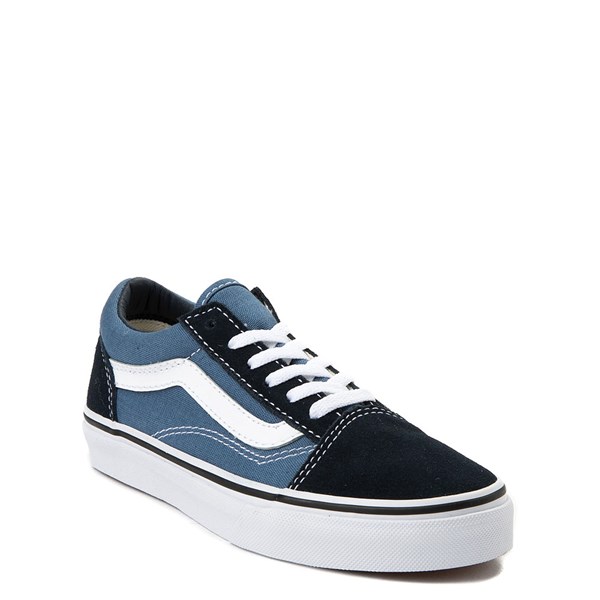 dark blue and black vans