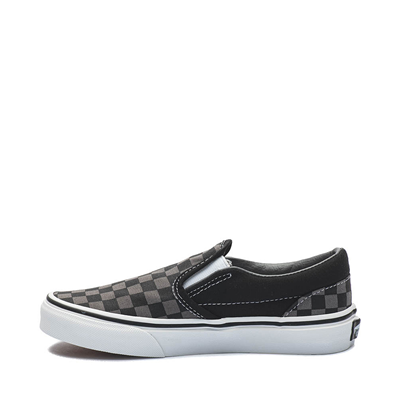 Alternate view of Vans Slip On Checkerboard Skate Shoe - Little Kid - Black / Gray