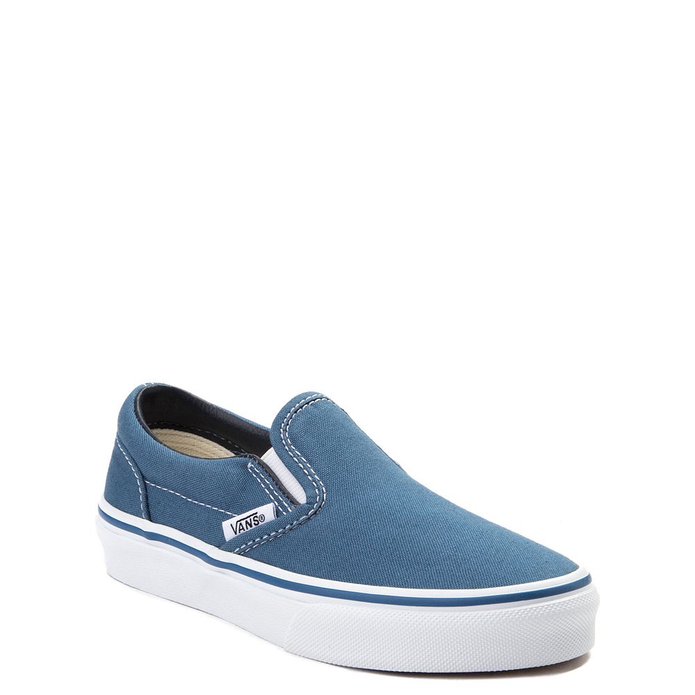 vans blue slip on shoes
