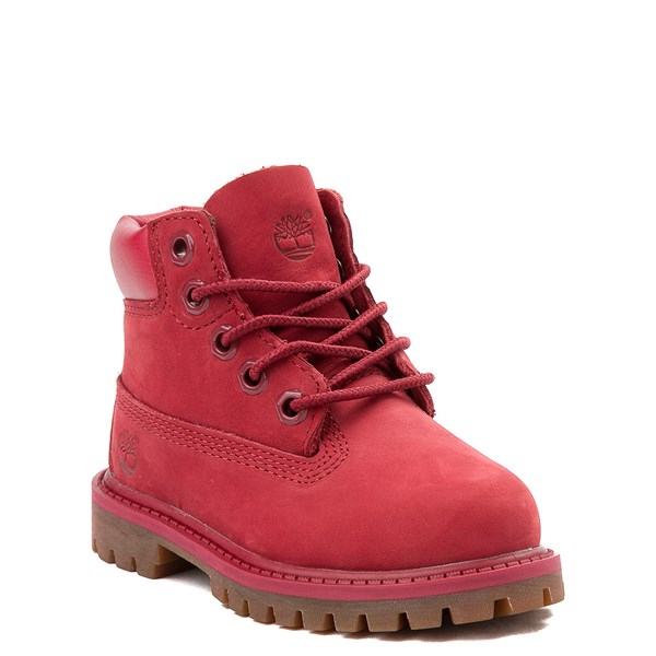 kids red timberlands