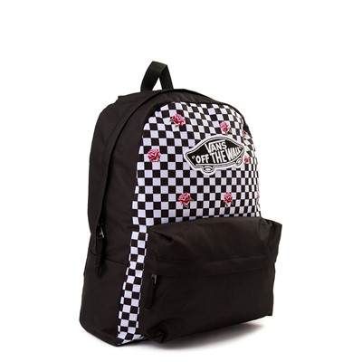 vans backpack rose checkerboard