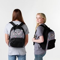 vans backpack checkered rose