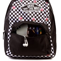 vans rose checkered backpack