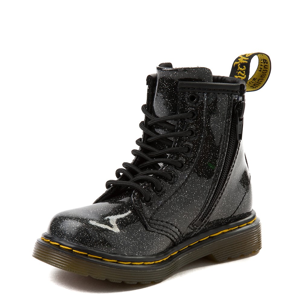 Dr. Martens 1460 8Eye Glitter Boot Girls Toddler Black Journeys