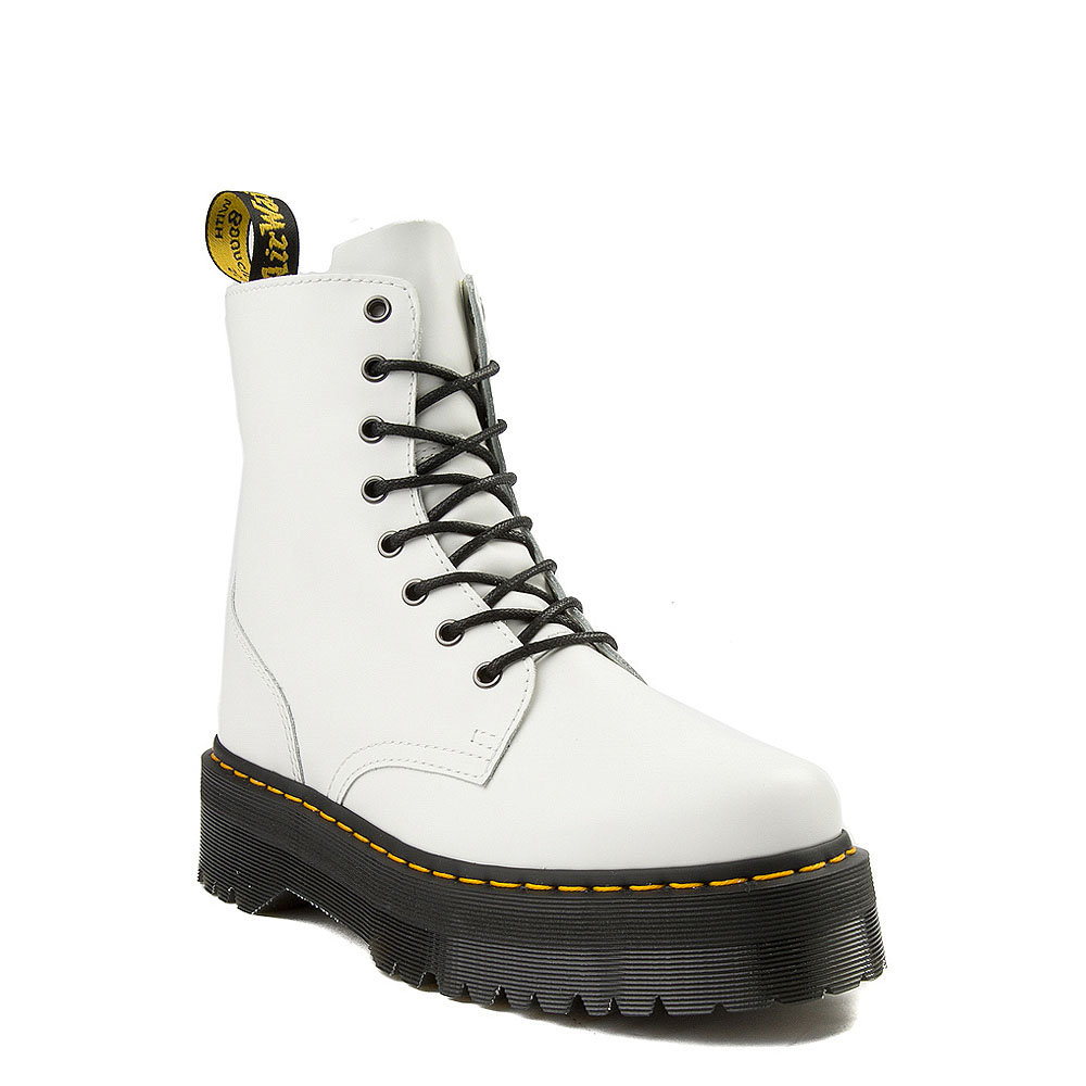 white doc martens with straps