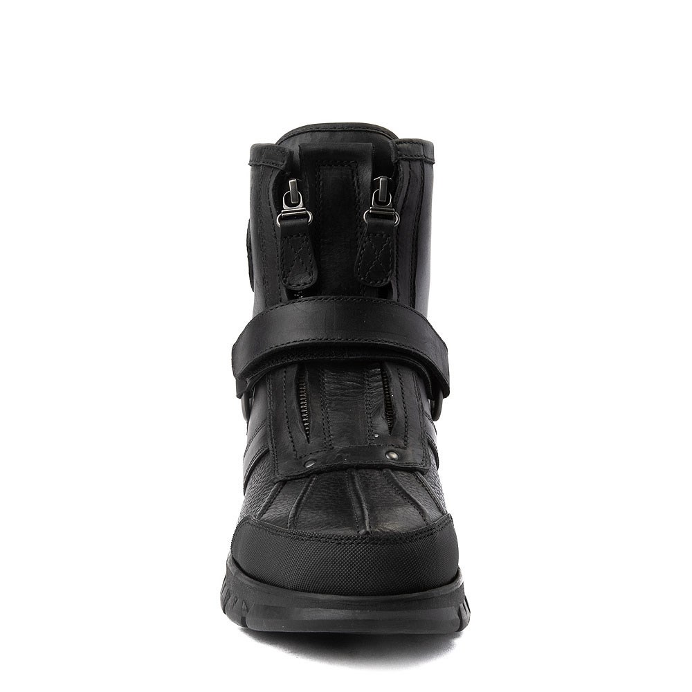 black high top polo boots