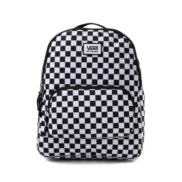 Main view of Vans Off the Wall Mini Checkered Backpack - Black / White