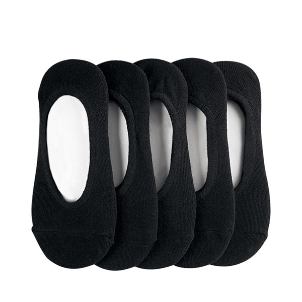 Alternate view of Womens No-Show Liners 5 Pack - Black