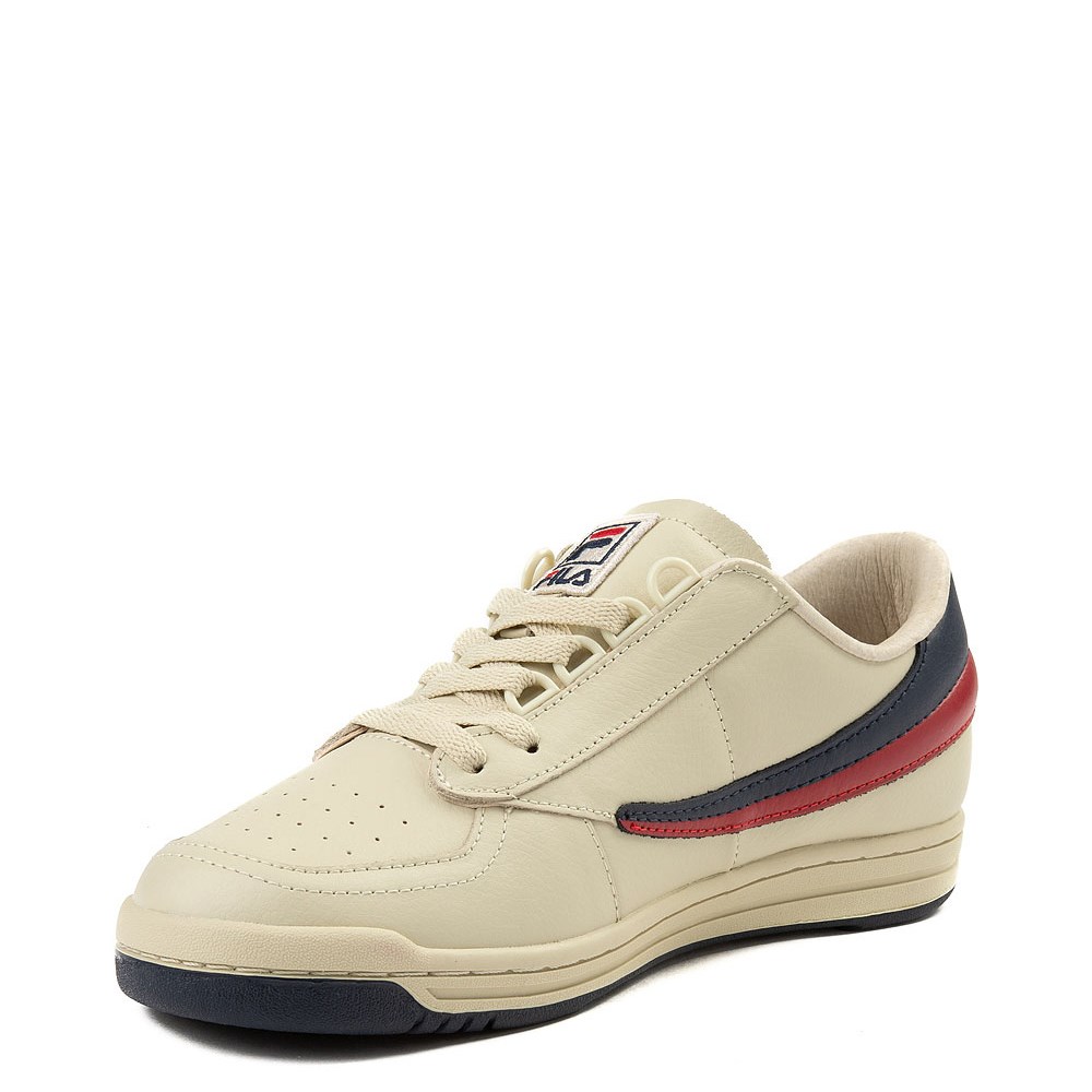 Mens Fila Original Tennis Athletic Shoe Cream / Navy