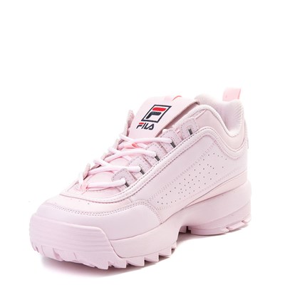 pink fila shoes with roses