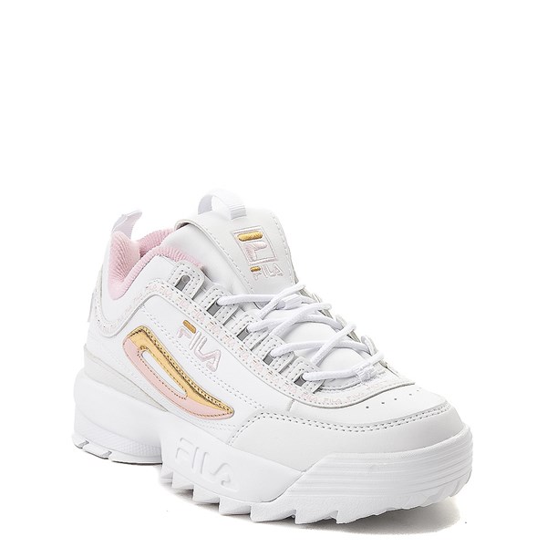 white pink and gold fila