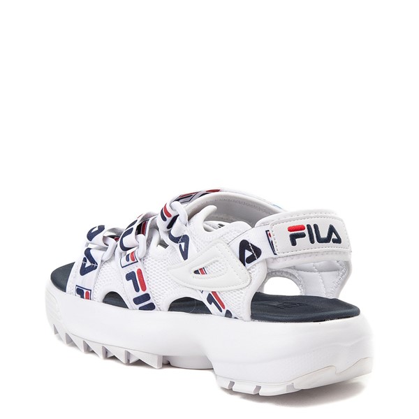 Womens Fila Disruptor Sandal - White / Navy / Red | Journeys